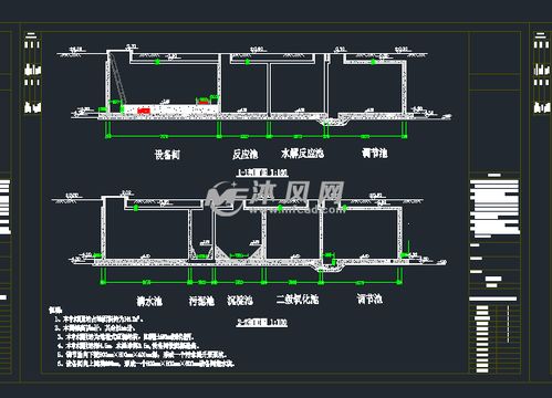 精品小区300T污水处理回用施工图